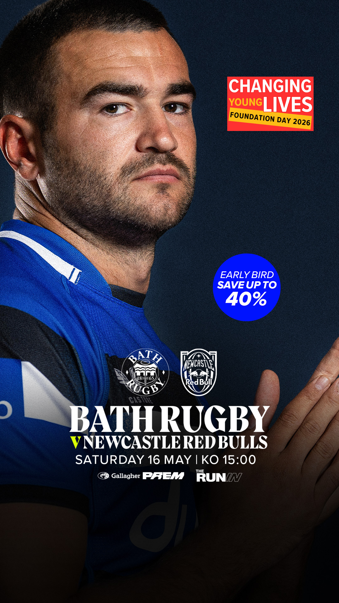 Bath Rugby v Newcastle Red Bulls — Foundation Day, early bird offer
