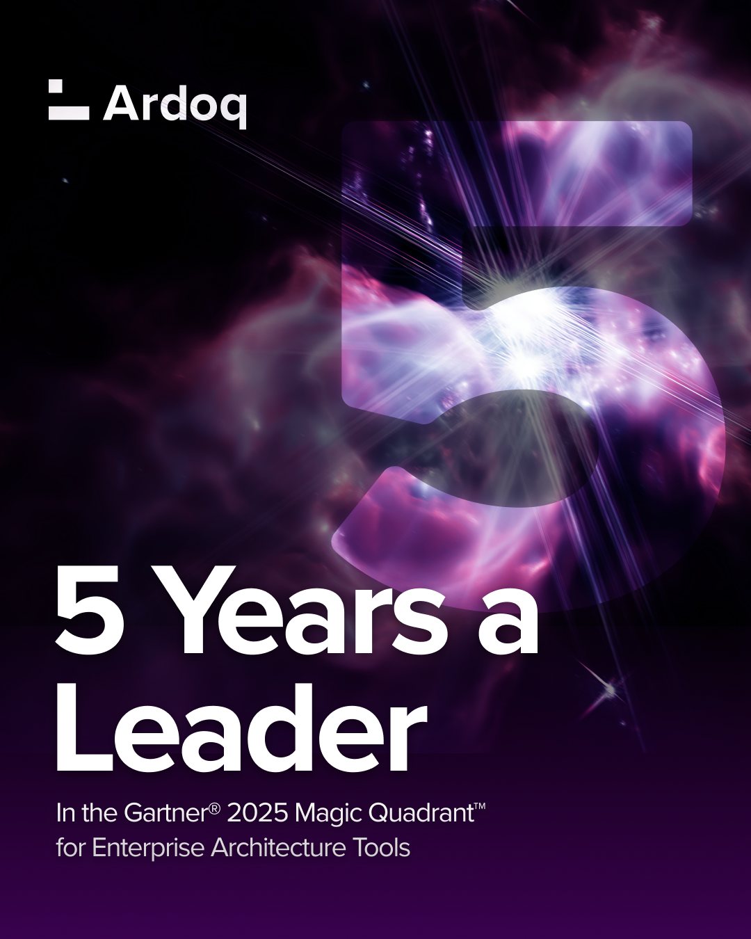 Ardoq — 5 Years a Leader in the Gartner 2025 Magic Quadrant for EA Tools